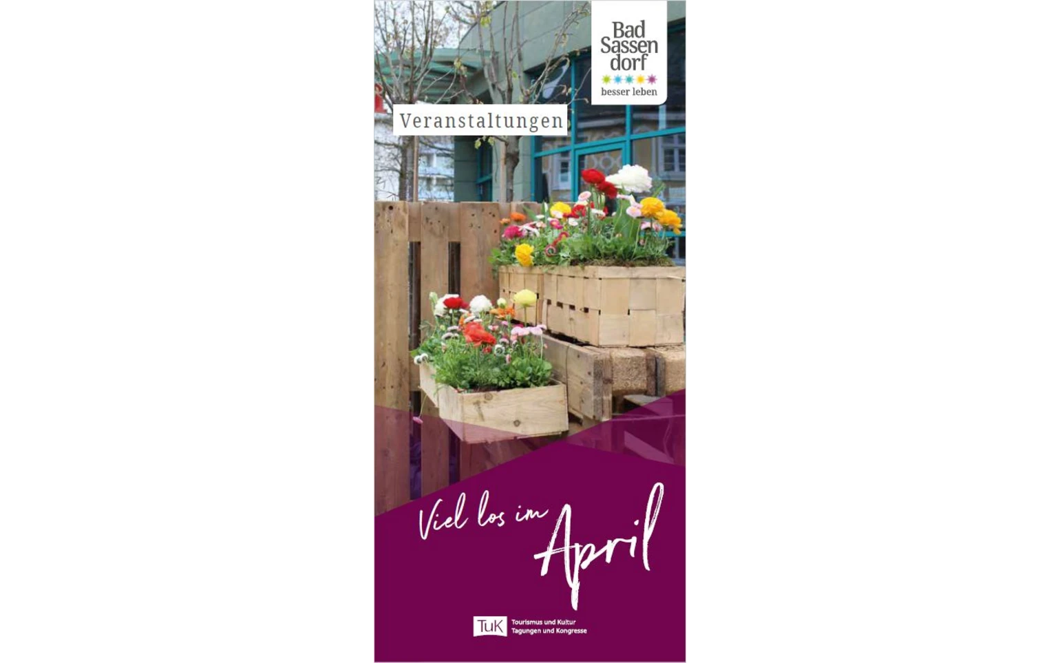 Der monatliche Veranstaltungskalender liefert Ihnen einen Überblick, was täglich an Veranstaltungen in Bad Sassendorf geboten wird - freuen Sie sich auf Konzerte, Lesungen, Theater, Kinofilme, Vorträge, Aktiv- und Entspannungskurse u.v.m.