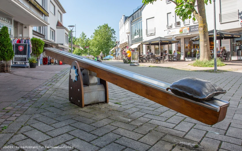 Salzwaage in der Fußgängerzone Bad Sassendorf