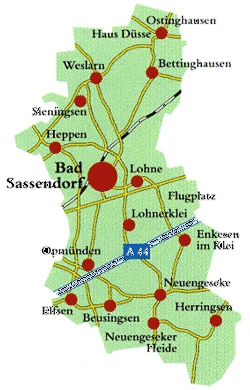 Lage der Ortsteile